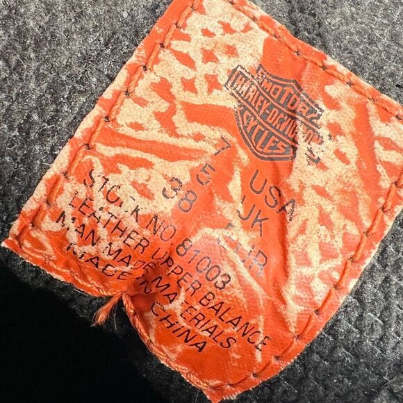 Harley Davidson Faded Glory Women's Motorcycle Black Leather Biker Boots Size 7 - Picture 6 of 16